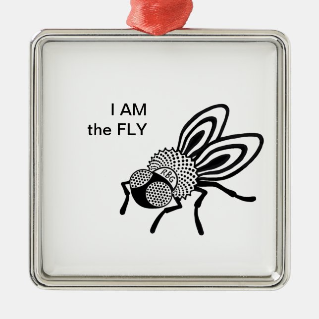 Adorno Metálico RBG Collar Ruth Bader Ginsburg Fly Ornament (Frente)