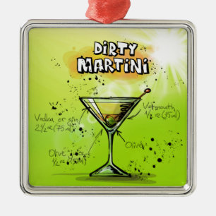 Adorno Metálico Receta de cóctel Martini