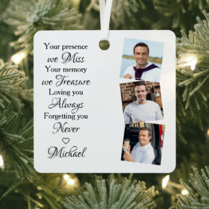 Adorno Metálico Recordatorio conmemorativo Keepsake moderno 3