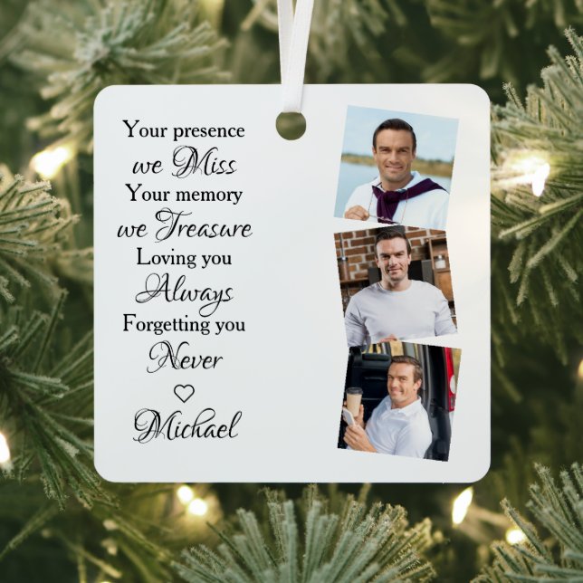 Adorno Metálico Recordatorio conmemorativo Keepsake moderno 3 (in situ)