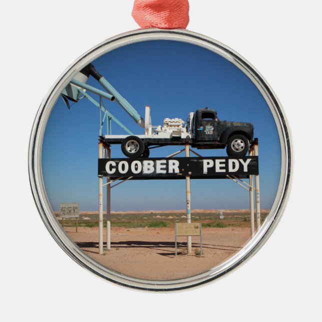 Adorno Metálico Recordatorio de Coober Pedy personalizado (Frente)
