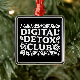 Adorno Metálico recordatorio de mindfulness del club de desintoxic