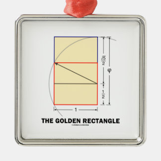 Adorno Metálico Rectángulo dorado (relación matemática geométrica)