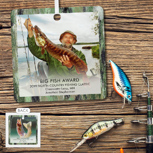 Adorno Metálico Recuerdo de la foto de pesca Premio de pescado
