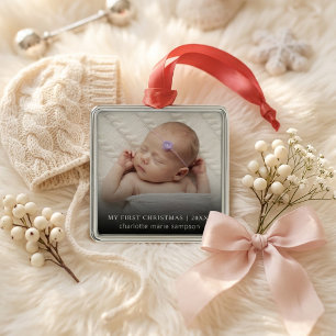 Adorno Metálico Recuerdo de la primera Navidad del bebé