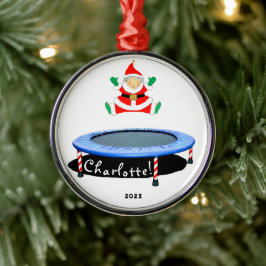 Adorno Metálico Recuerdo de Navidad de trampolín 2025