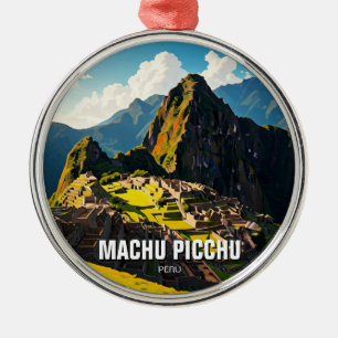 Adorno Metálico Recuerdo de viaje a Machu Picchu Perú