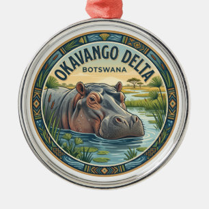 Adorno Metálico Recuerdo de viaje al delta del Okavango Maun Botsu