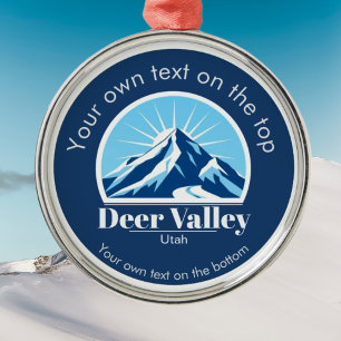 Adorno Metálico Recuerdo del área de esquí Deer Valley Utah 