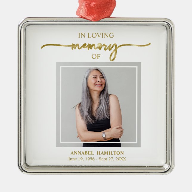 Adorno Metálico Recuerdo fotográfico de caligrafía (Frente)