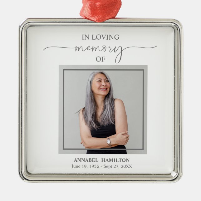 Adorno Metálico Recuerdo fotográfico de caligrafía (Frente)