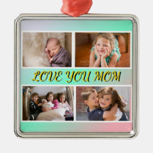 Adorno Metálico Recuerdo Homenaje Pastel Te Amo Mamá