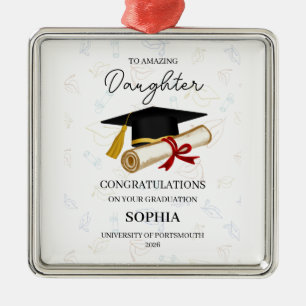 Adorno Metálico Recuerdo personalizado de graduación de hija nombr