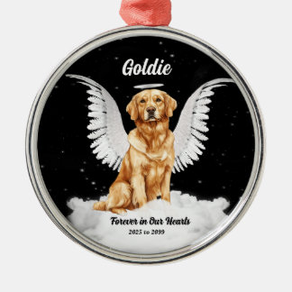 Adorno Metálico Recuerdos de oro Perro Ángel Gaurdian