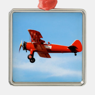 Adorno Metálico Red Baron Bi Plane