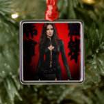 Adorno Metálico Red Black ornament<br><div class="desc">Christmas tree ornament with the design "Red Black"</div>