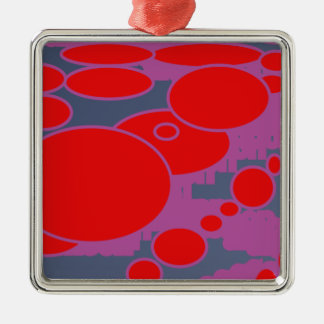 Adorno Metálico red circle and dark blue purple abstract art