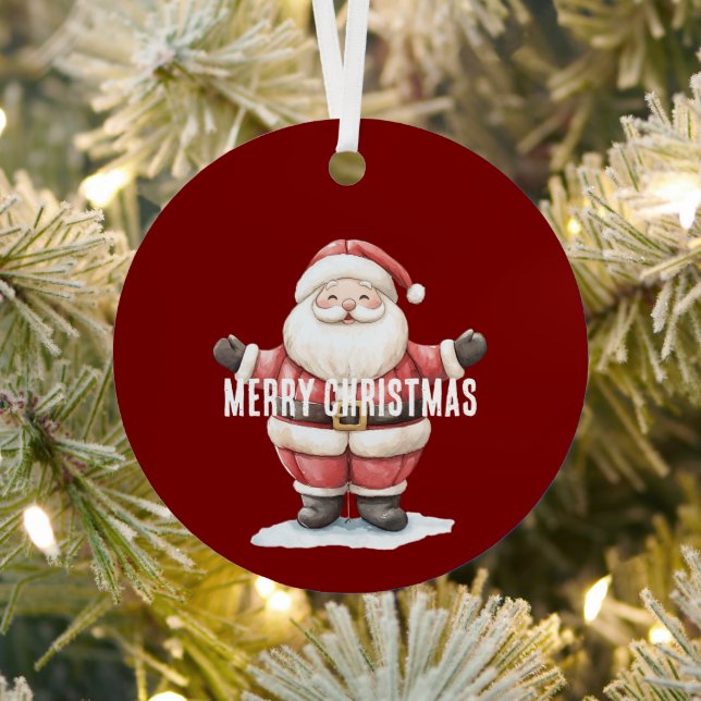 Adorno Metálico Red Santa Ornaments Christmas  (in situ)