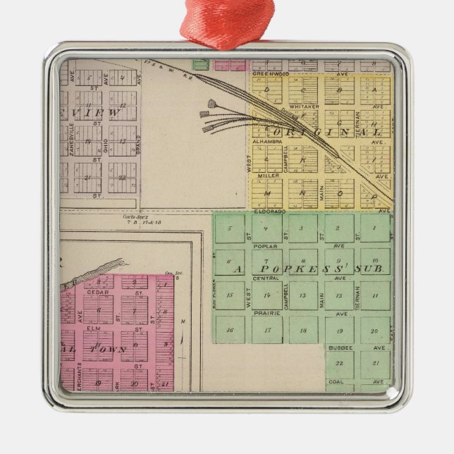 Adorno Metálico Reece, Fall River, Hamilton y Climax, Kansas (Frente)