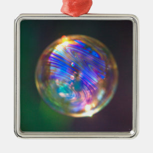 Adorno Metálico Reflejo de burbujas flotantes