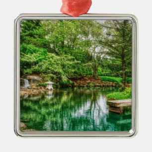 Adorno Metálico Reflexiones verdes de primavera