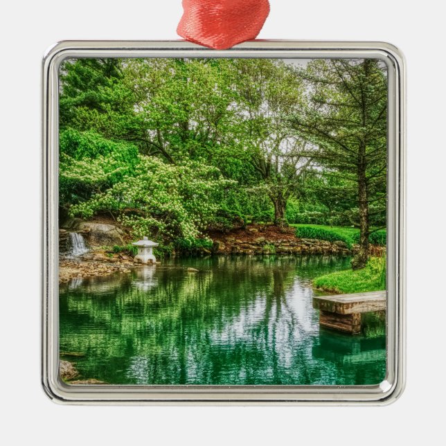 Adorno Metálico Reflexiones verdes de primavera (Frente)