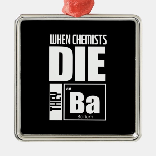 Adorno Metálico Regalo científico | Hermosa Química (Frente)