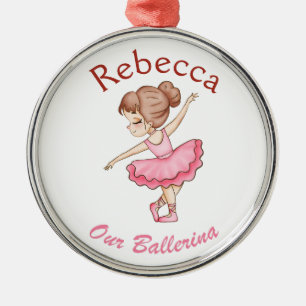 Adorno Metálico Regalo de bailarina personalizada, bailarina de ba