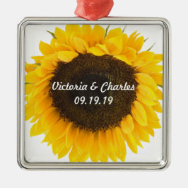 Adorno Metálico Regalo de Boda de Navidades de girasol