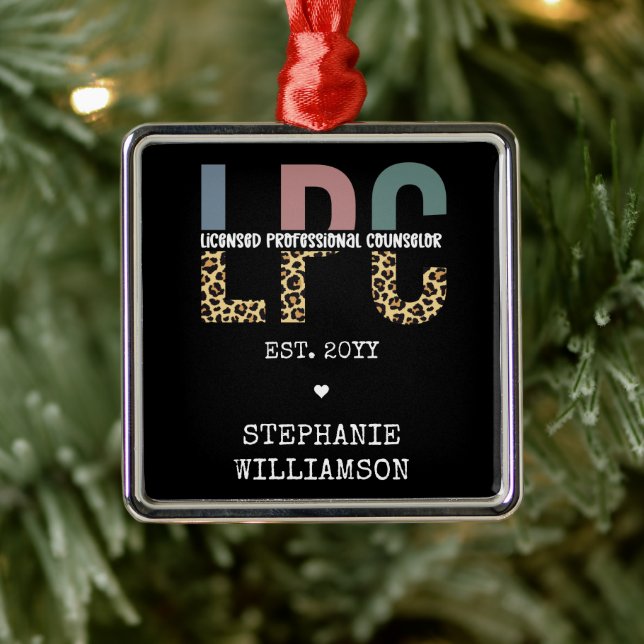Adorno Metálico Regalo de consejero profesional con licencia LPC p (Árbol)