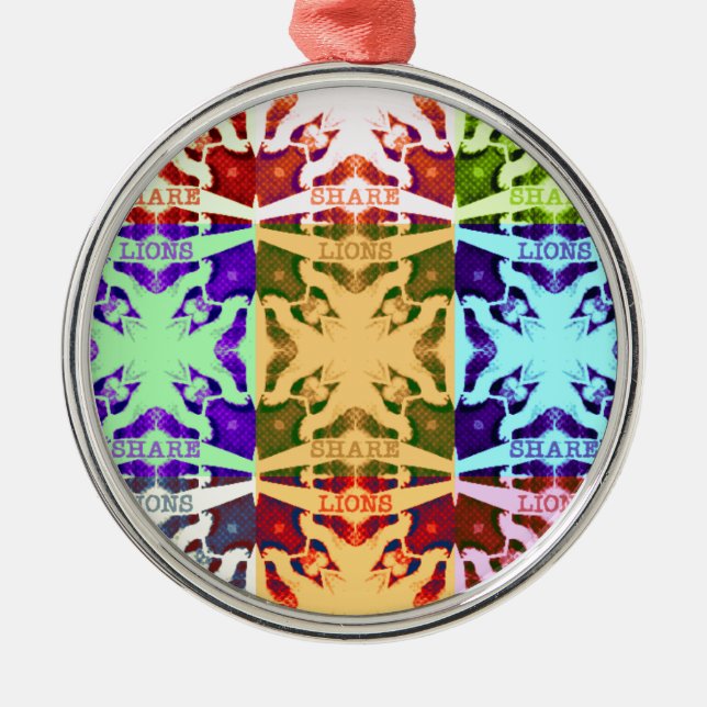 Adorno Metálico Regalo de los leones de Hakuna Matata (Frente)