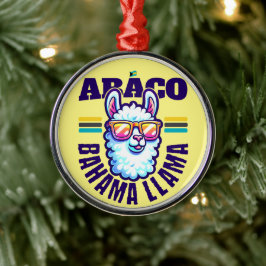 Adorno Metálico Regalo de recuerdo de Bahamas: Abaco Bahamas Llama