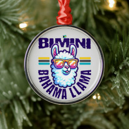 Adorno Metálico Regalo de recuerdo de Bahamas: Bimini Bahamas Llam