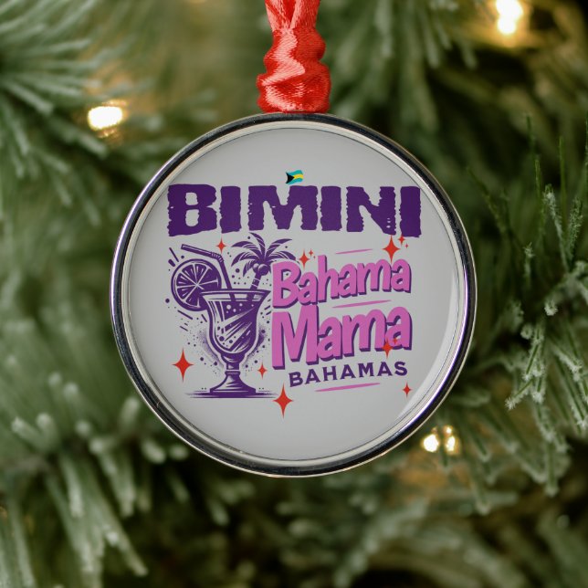 Adorno Metálico Regalo de recuerdo de Bahamas : Bimini Bahamas Mam (Árbol)