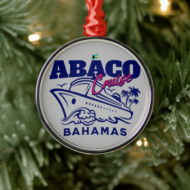 Adorno Metálico Regalo de recuerdo de Bahamas : Cruise Abaco Baham (Árbol)