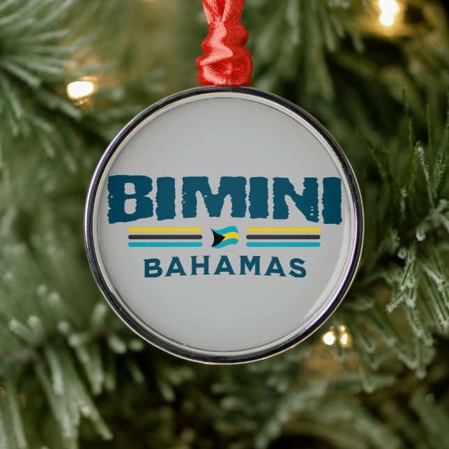 Adorno Metálico Regalo de recuerdo de Bahamas: La independencia de (Árbol)