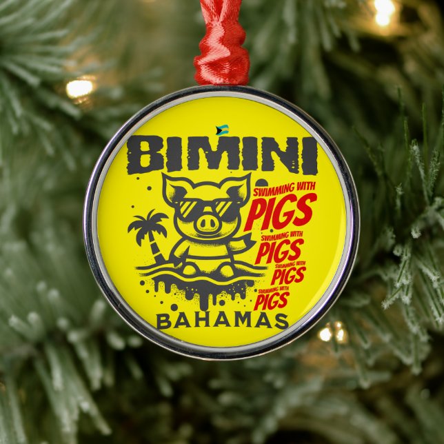 Adorno Metálico Regalo de souvenirs de Bahamas: Bimini Bahamas (Árbol)