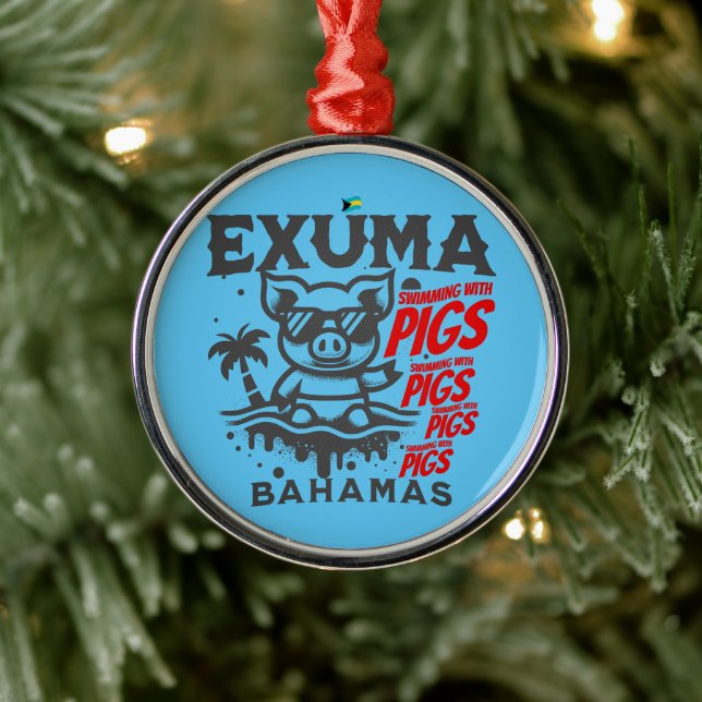 Adorno Metálico Regalo de souvenirs de Bahamas: Exuma Bahamas (Árbol)