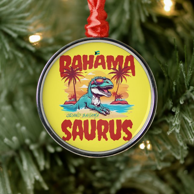 Adorno Metálico Regalo de souvenirs de Bahamas: Grand Bahama Sauru (Árbol)
