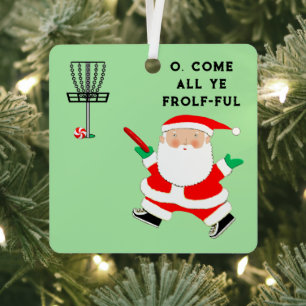 Adorno Metálico Regalo de vacaciones de Disc Golf