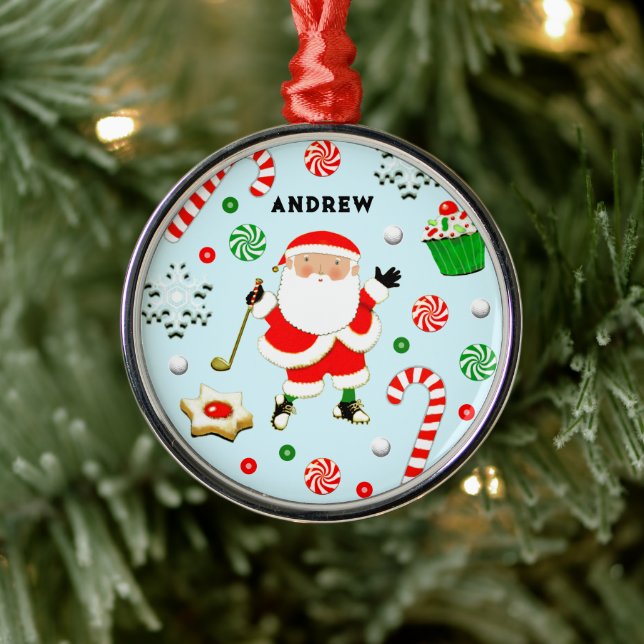 Adorno Metálico Regalo de vacaciones de golf (Árbol)