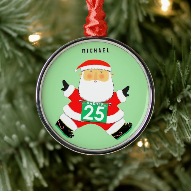 Adorno Metálico Regalo de vacaciones en ejecución (Árbol)