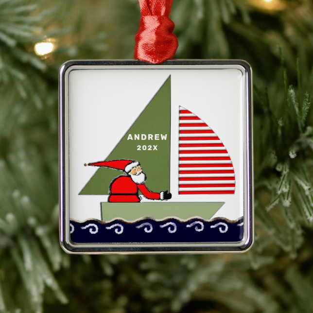 Adorno Metálico Regalo de vacaciones en vela personalizado (Árbol)