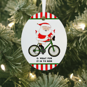 Adorno Metálico Regalo de vacaciones personalizado para ciclista