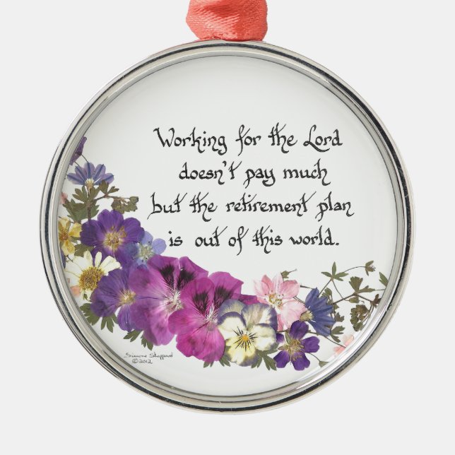 Adorno Metálico Regalo del clero o del voluntario (Frente)