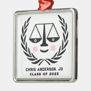 Adorno Metálico Regalo del Grad Keepsake de la facultad de derecho