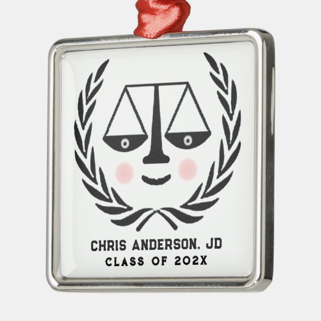 Adorno Metálico Regalo del Grad Keepsake de la facultad de derecho (Izquierda)