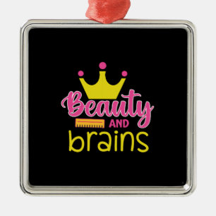 Adorno Metálico Regalo del profesor Belleza Y Cerebros