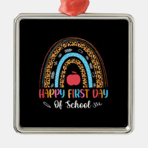 Adorno Metálico Regalo del profesor Feliz Primer Día De La Escue