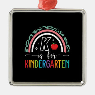 Adorno Metálico Regalo del profesor K Es Para Kindergarten